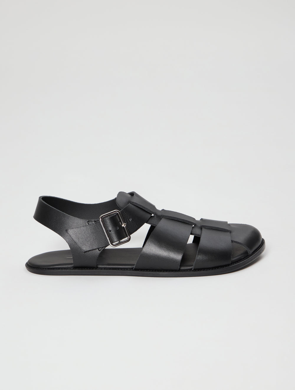 Khady Fisherman Sandals in Black Leather