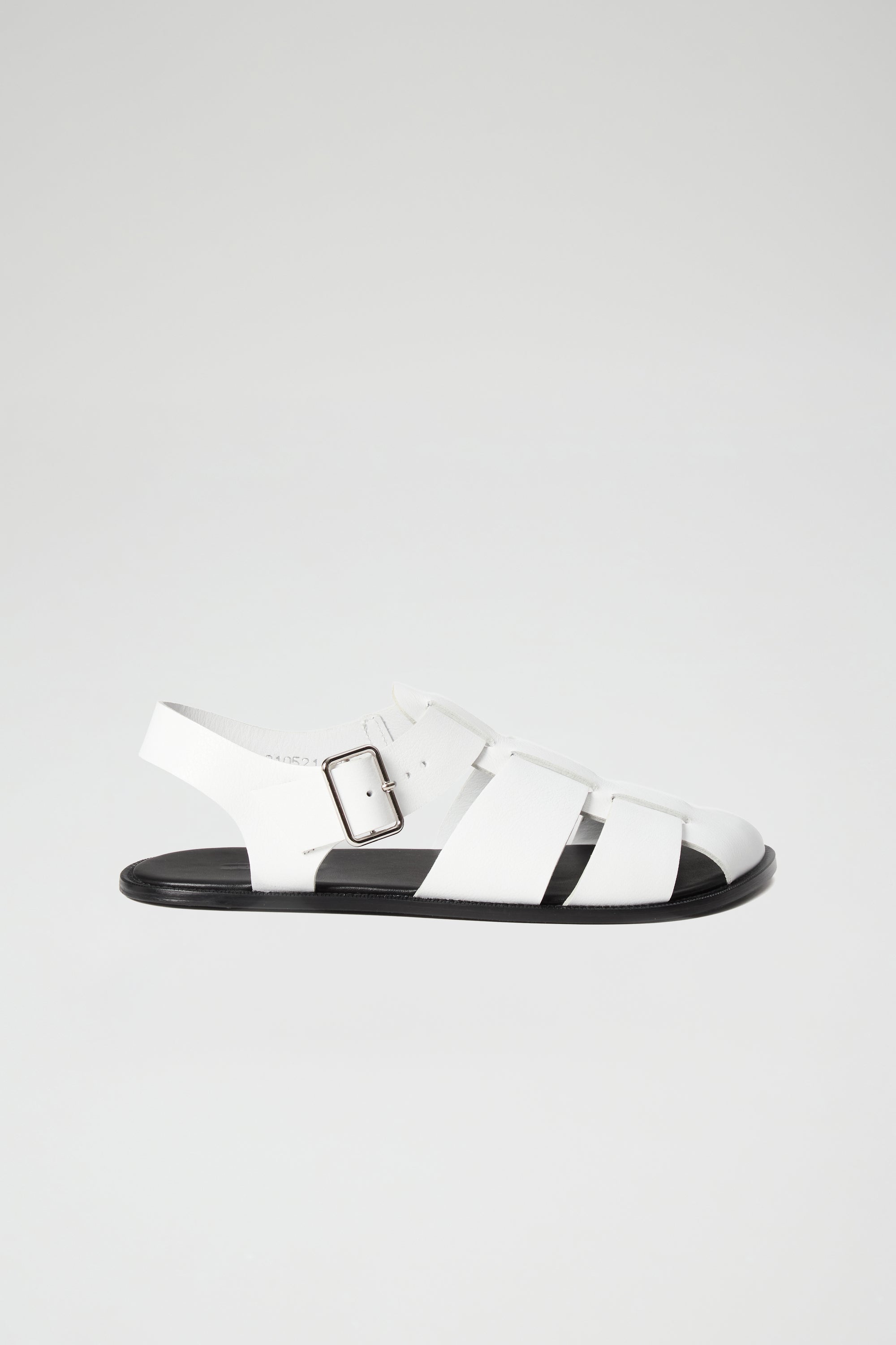 Khady Fisherman Sandals in White Leather