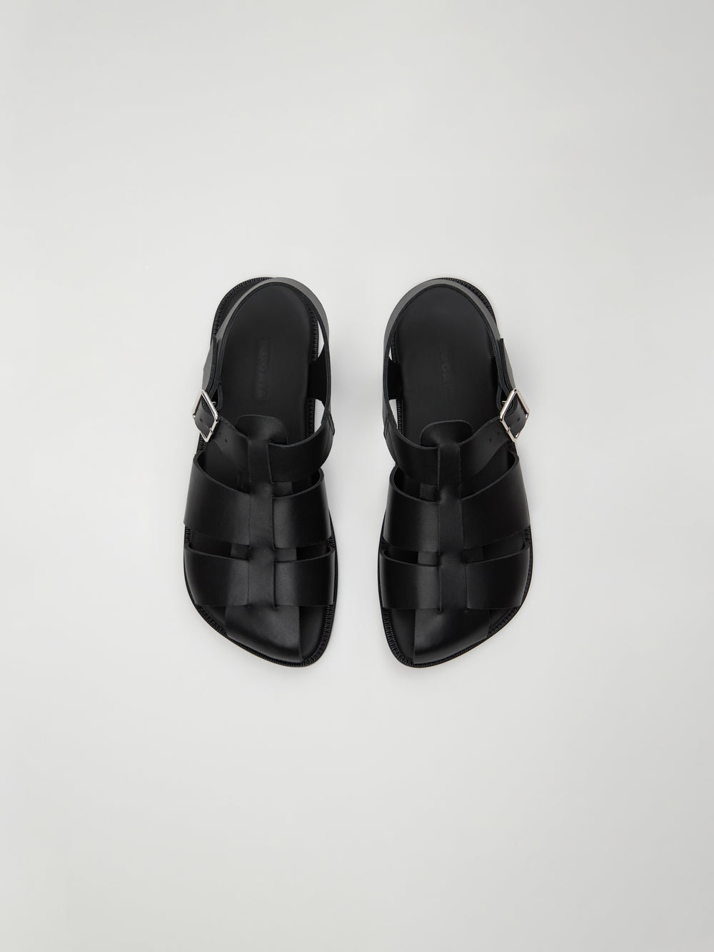 Khady Fisherman Sandals in Black Leather