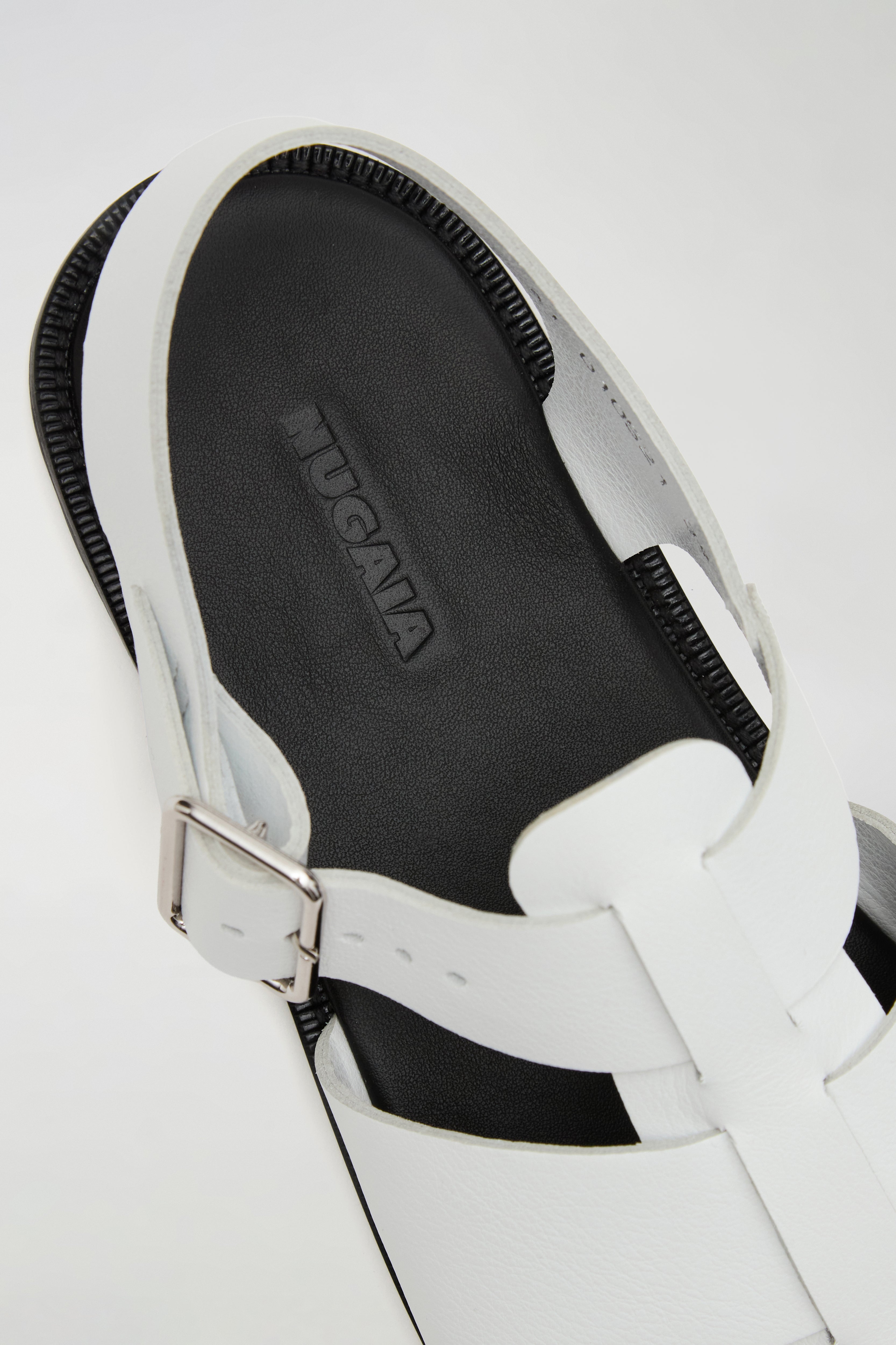 Khady Fisherman Sandals in White Leather