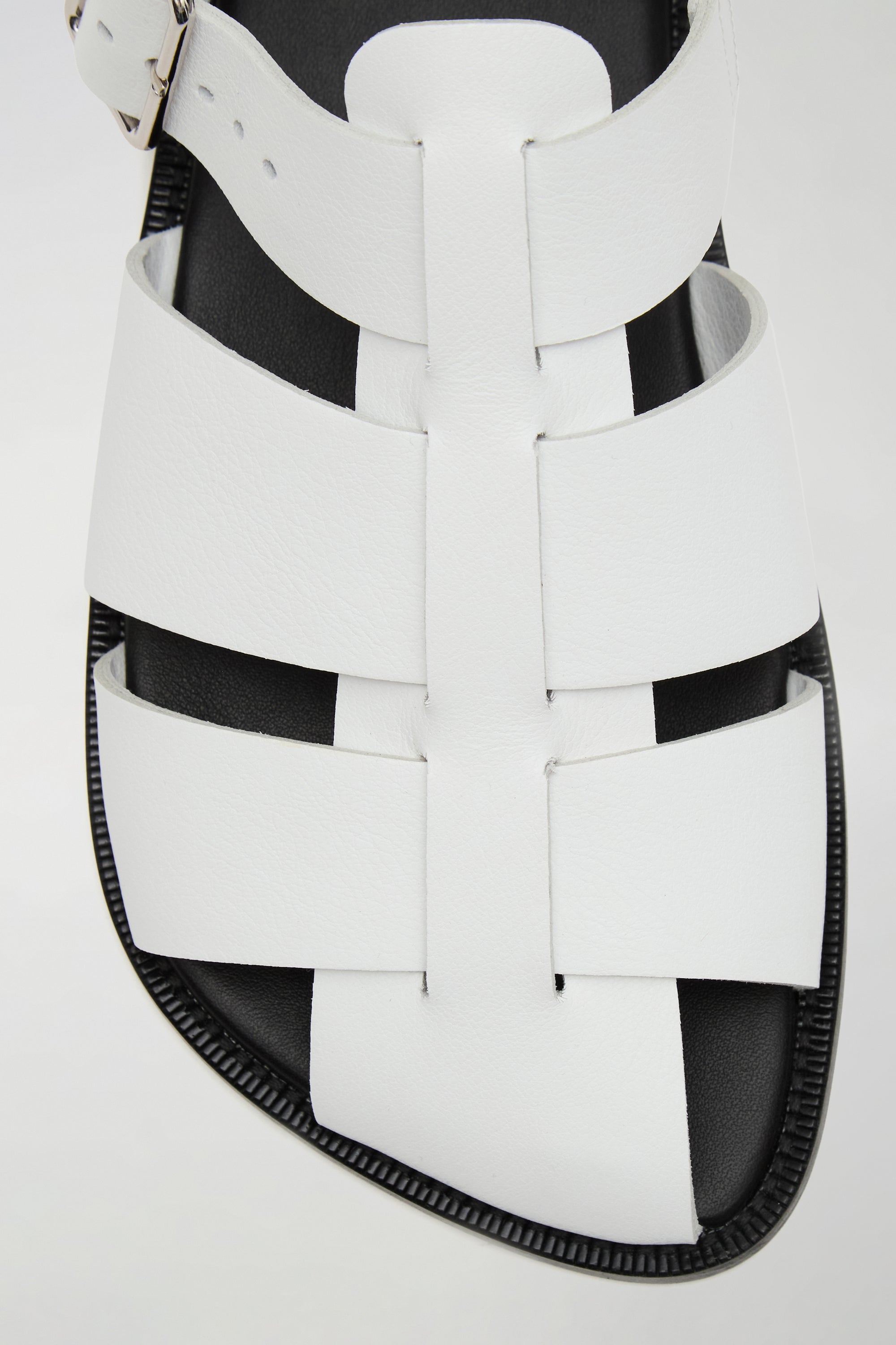 Khady Fisherman Sandals in White Leather