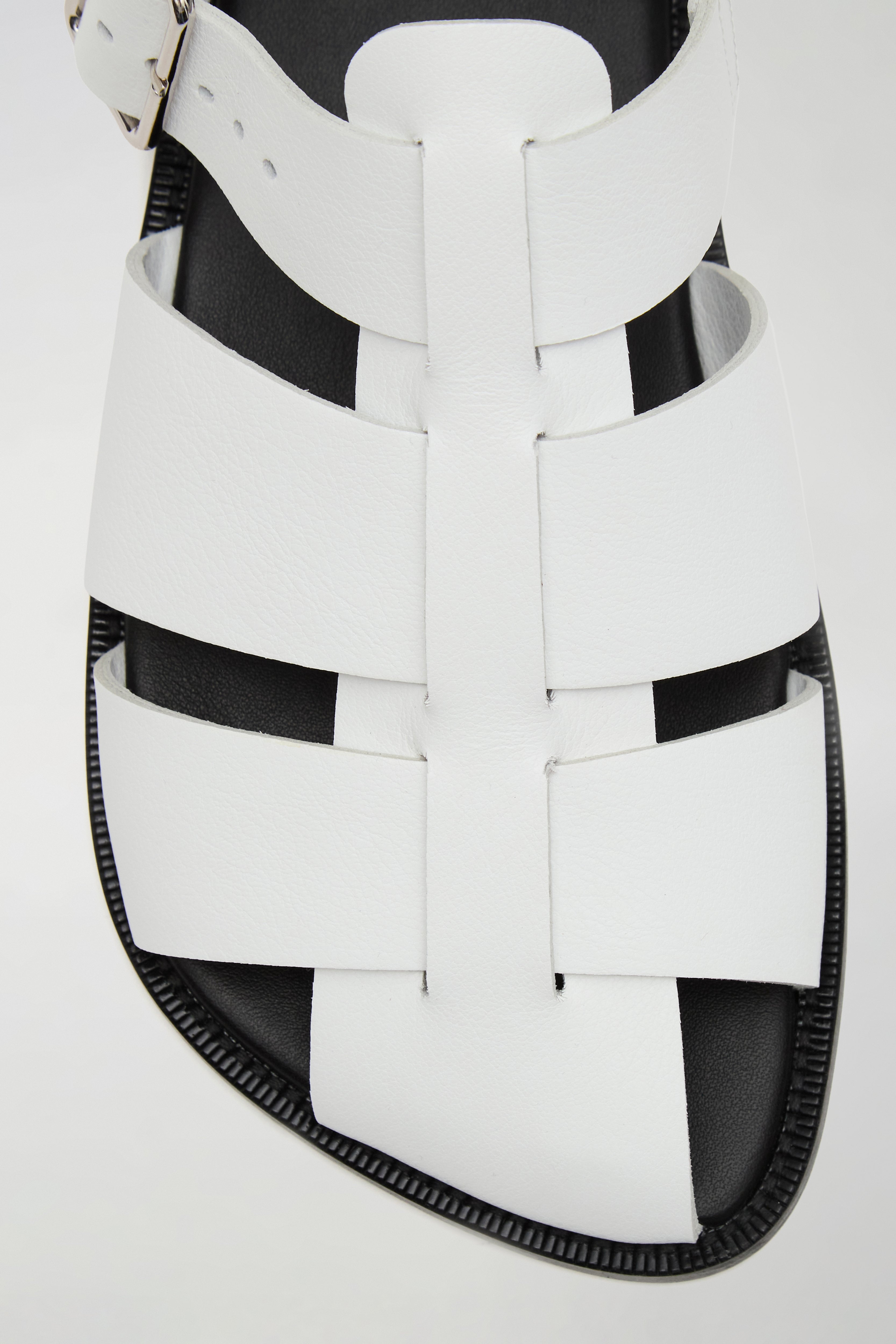 Khady Fisherman Sandals in White Leather