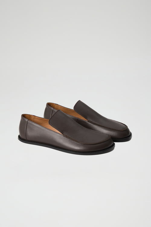 Allure Timeless Loafers in Espresso Brown Leather