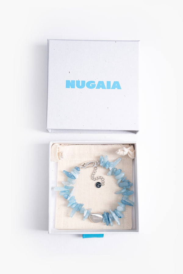 Blue Chromis Silver Anklet