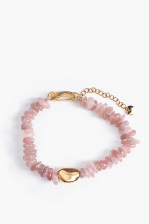 Pink Perch Gold Anklet