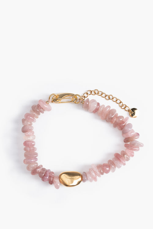 Pink Perch Gold Anklet