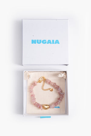 Pink Perch Gold Anklet
