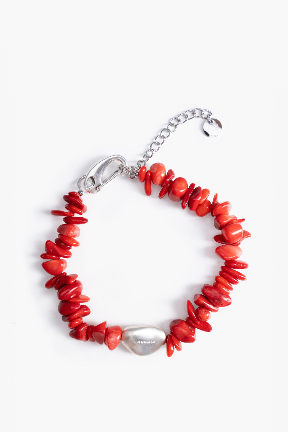 Red Platy Silver Anklet